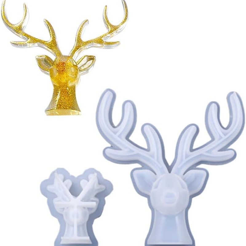 2 Pieces of Deer Antlers Ornam - Resin Craft Ideas 评论和价格