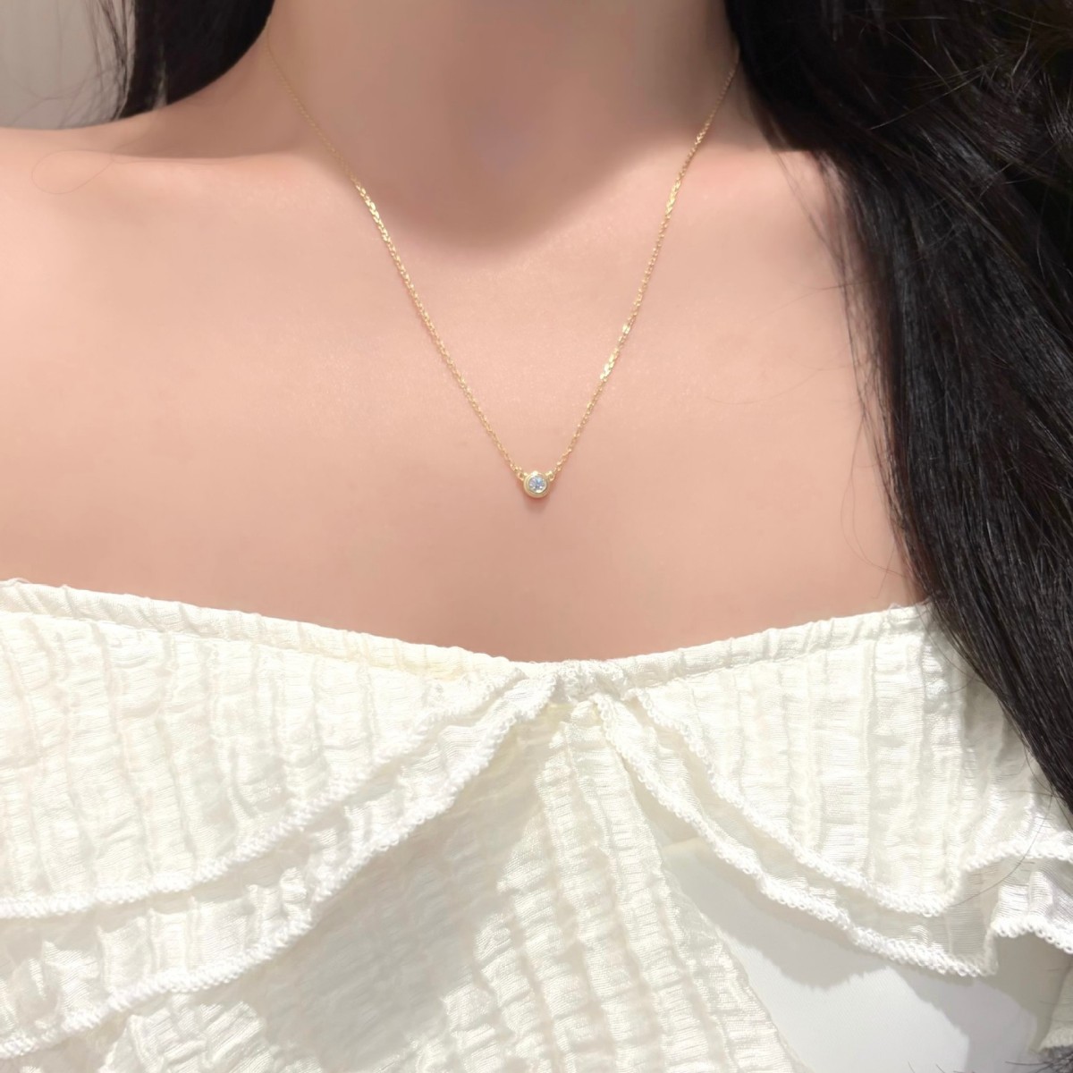 S925 Sterling Silver Moissanit - Bezels Set Pendant 评论和价格