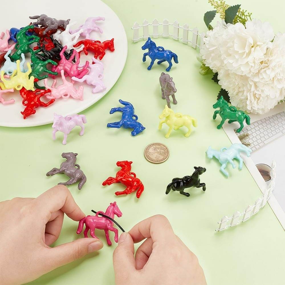 48pcs Opaque Acrylic Pendants  - Resin Craft Kit 评论和价格