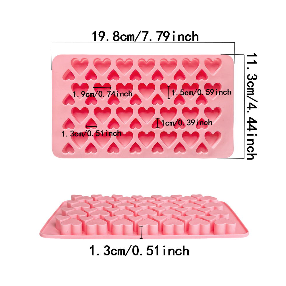 56 cavity size heart-shaped ch - Silicone Mold Tray 评论和价格