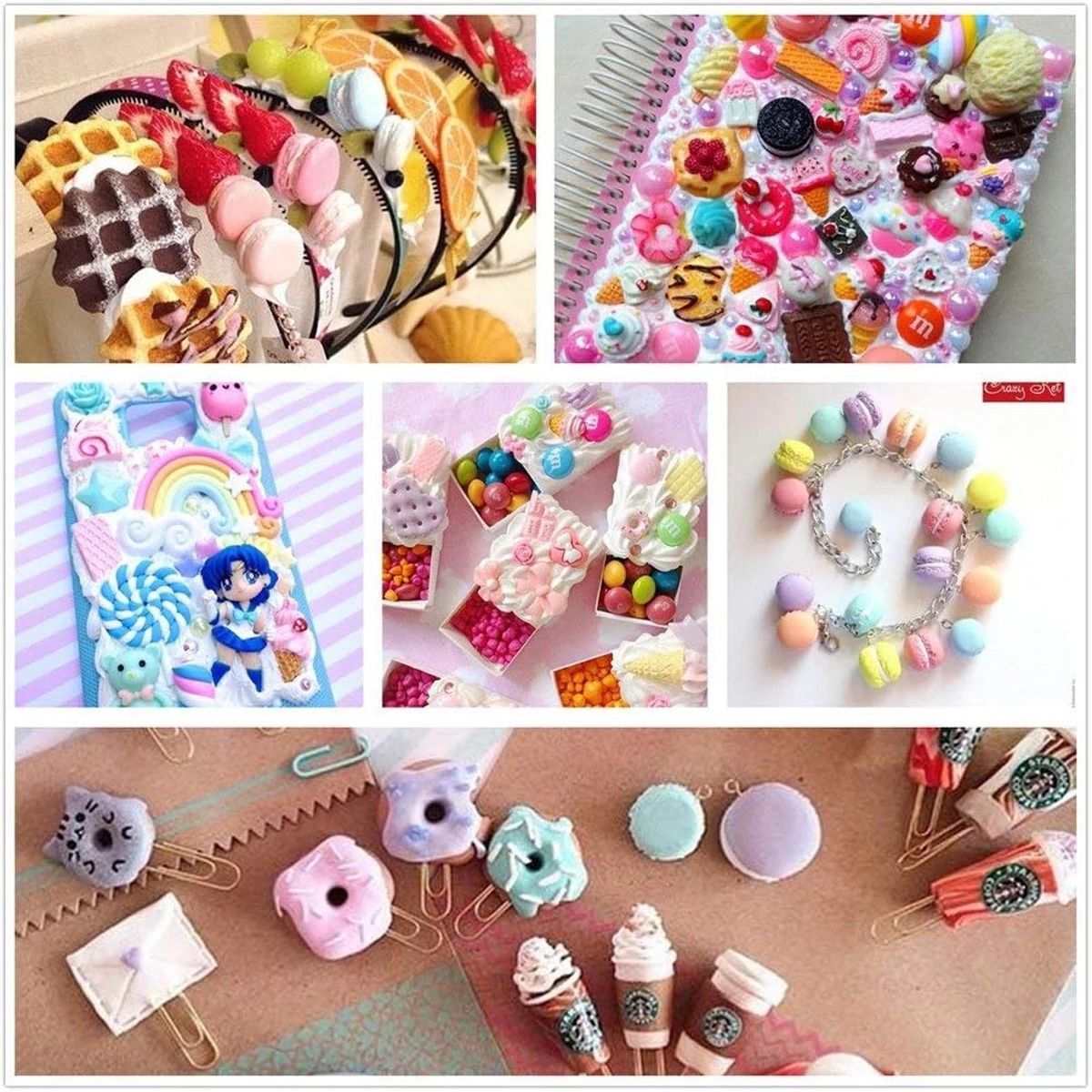 30pcs Random Candy Slime Charm - Resin Craft Material 评论和价格