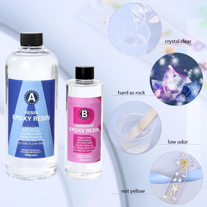 Epoxy Resin Kit Crystal Clear  - Mixing Cup Silicone 评论和价格