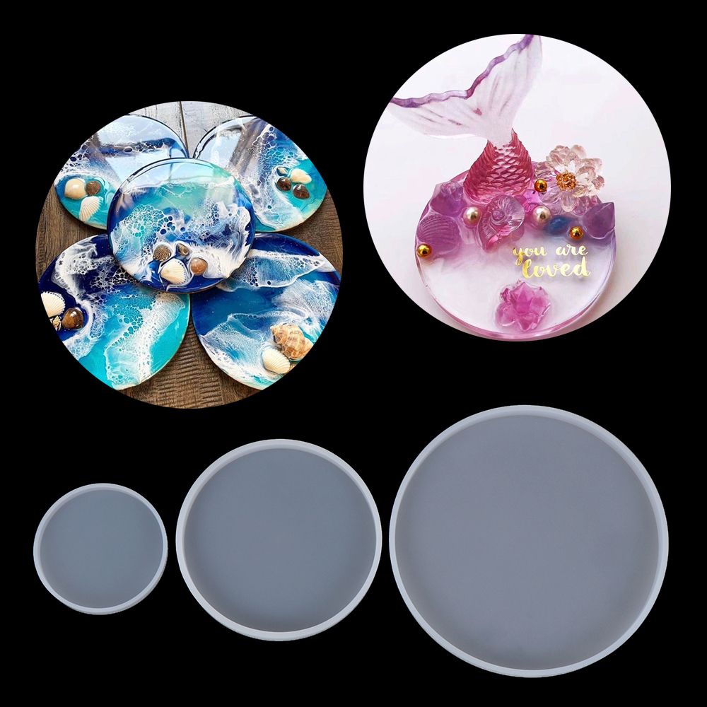 DIY Craft Silicone Fluid Arts  - Coaster Mold Round 评论和价格