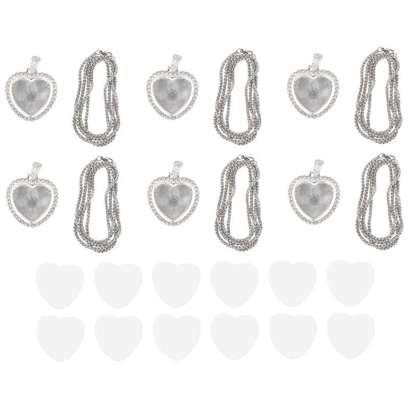 FAST-48Pcs Sublimation Rhinest - Bezels Set Pendant 评论和价格