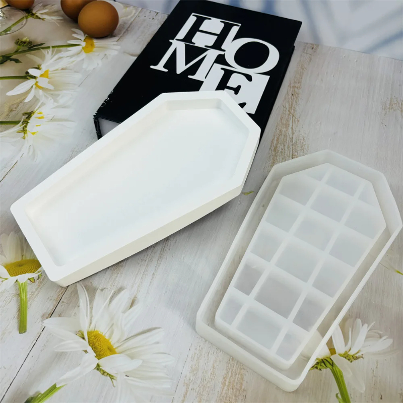 Halloween Coffin Resin Mold Tr - Serving Tray Mold 评论和价格