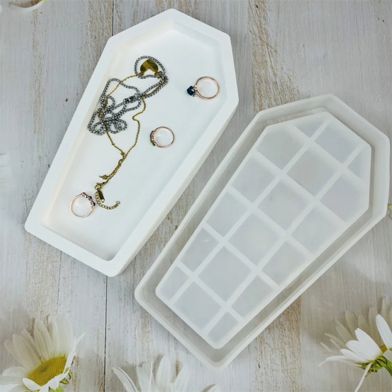Halloween Coffin Resin Mold Tr - Serving Tray Mold 评论和价格