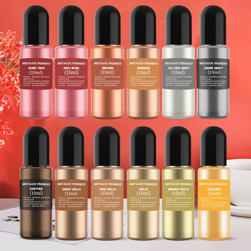 15ml Metal Resin Pigment Alcoh - Resin Dye Alcohol 评论和价格