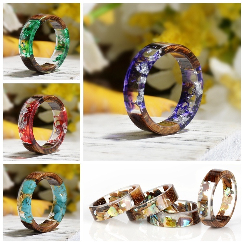Creative Wooden Resin Ring for - Dried Flower Bulk 评论和价格