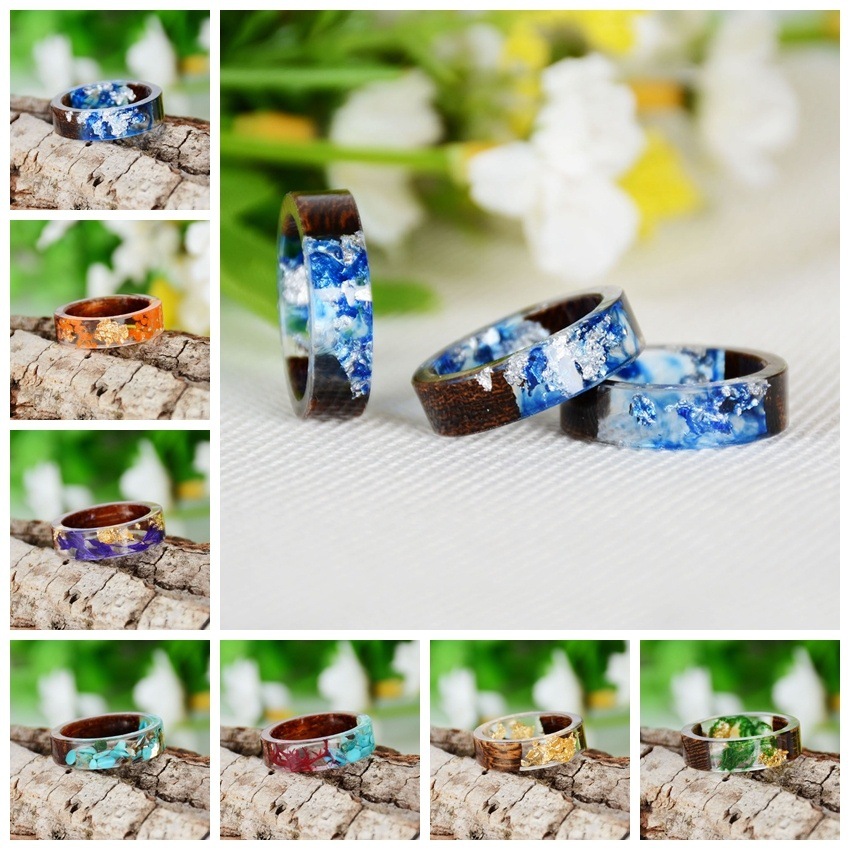 Creative Wooden Resin Ring for - Dried Flower Bulk 评论和价格