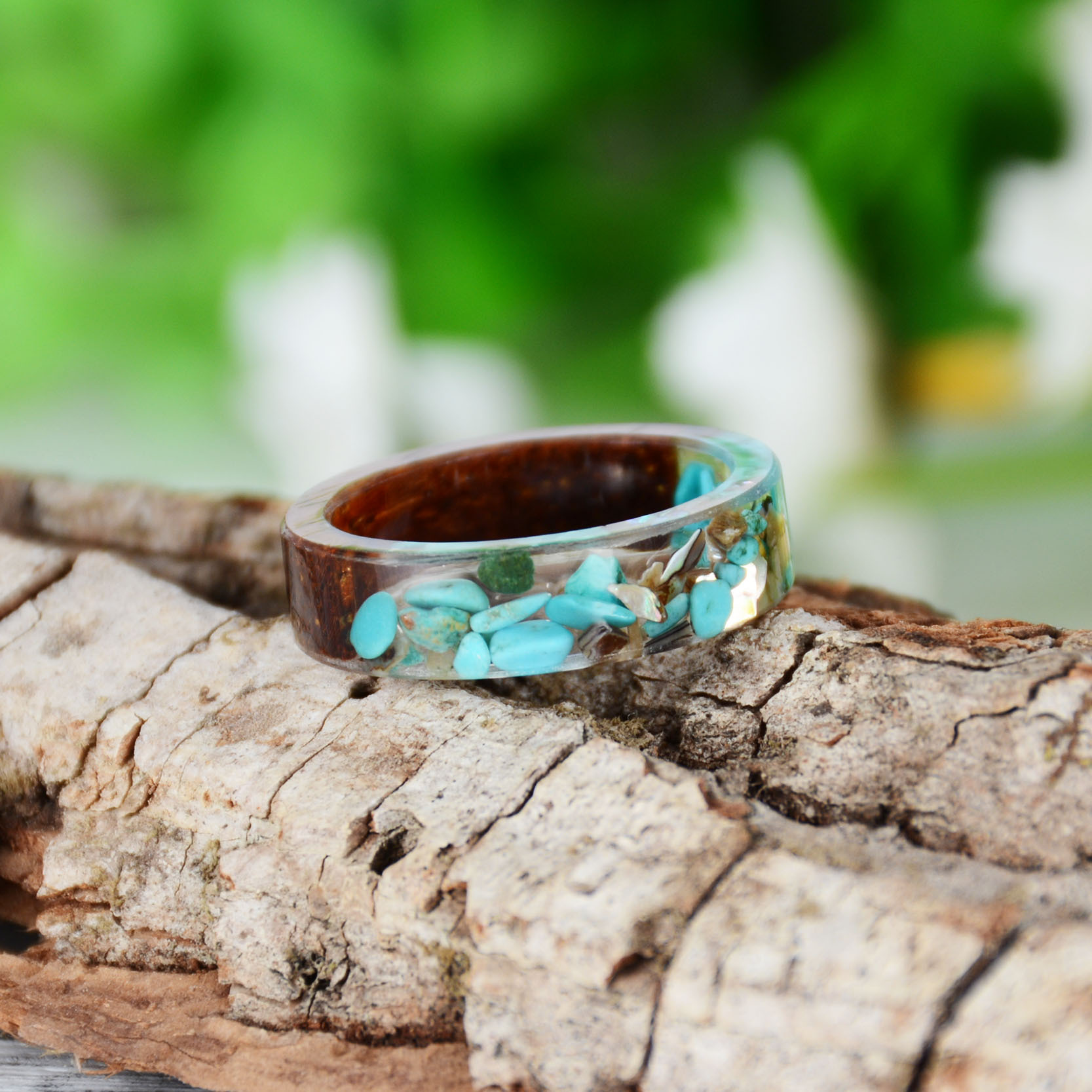 Creative Wooden Resin Ring for - Dried Flower Bulk 评论和价格