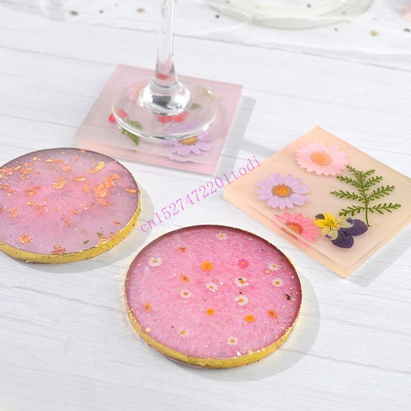 2Pcs Round Square Resin Mold G - Geode Mold Silicone 评论和价格