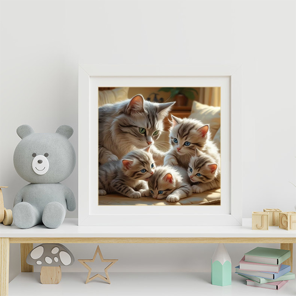 Momoart DIY Diamond Mosaic Cat - Resin Craft For Beginners 评论和价格