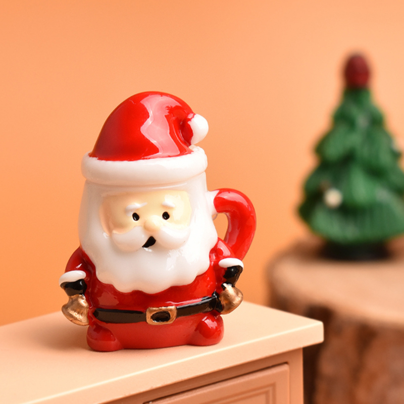 Mini Santa Teacup Ornament - R - Resin Craft Material 评论和价格