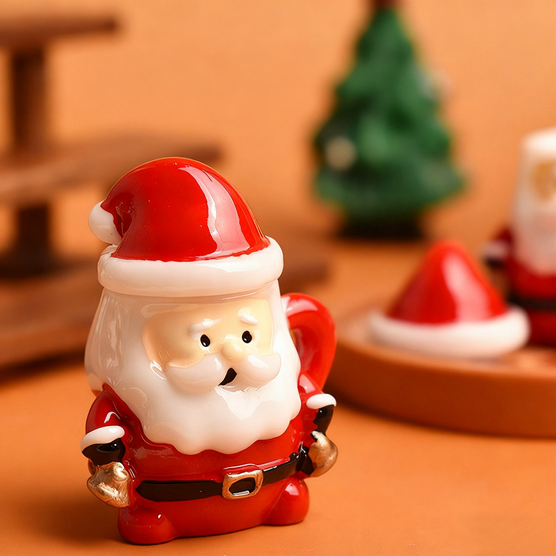 Mini Santa Teacup Ornament - R - Resin Craft Material 评论和价格