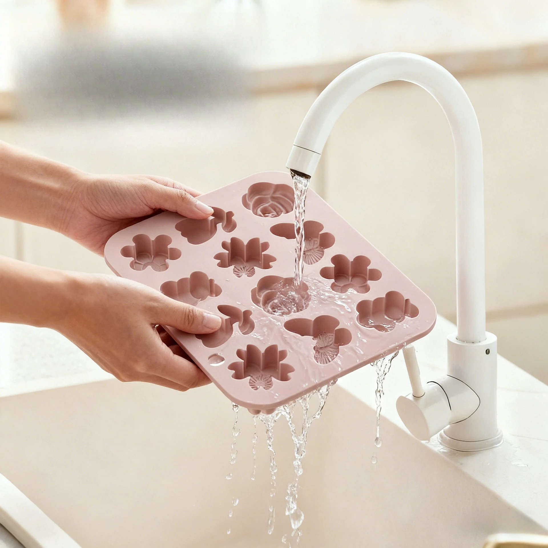 Silicone Flower Shape Cake Mol - Silicone Mold Tray 评论和价格