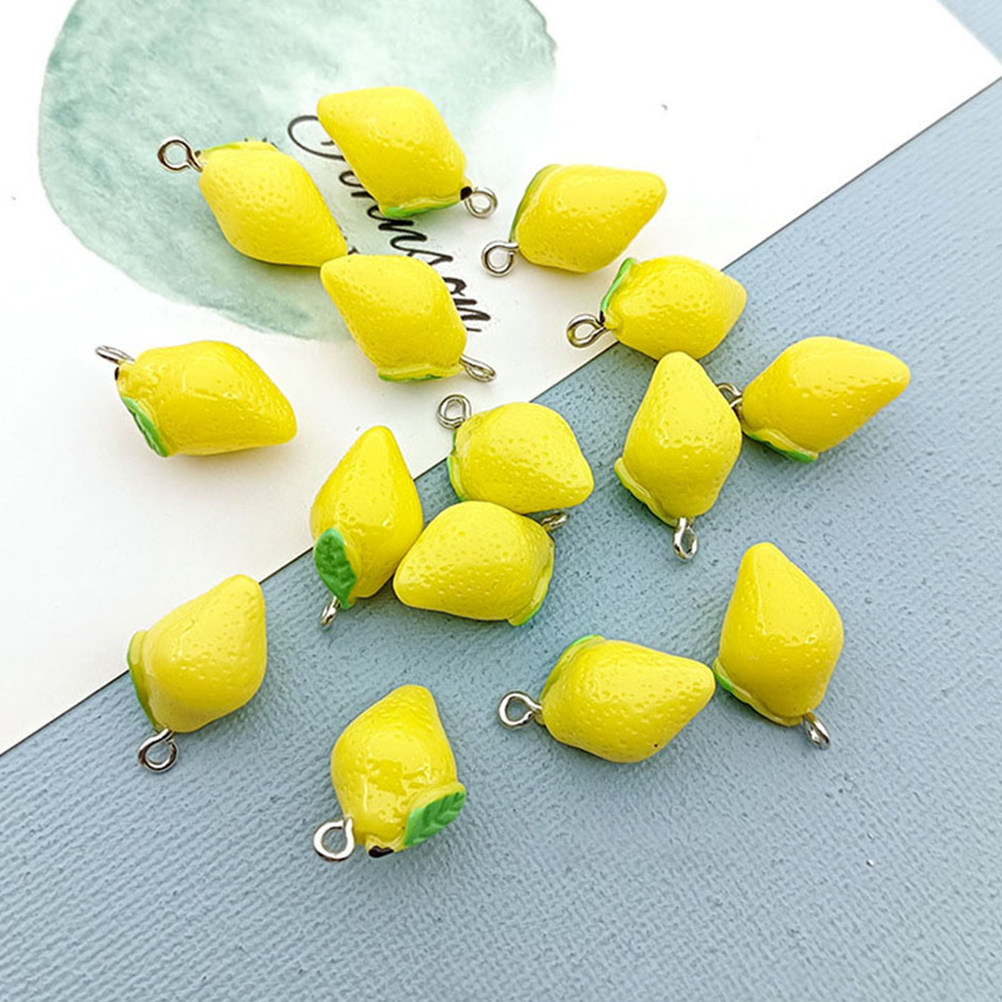 20Pcs Lemon Resin Charms DIY J - Resin Craft Supplies 评论和价格