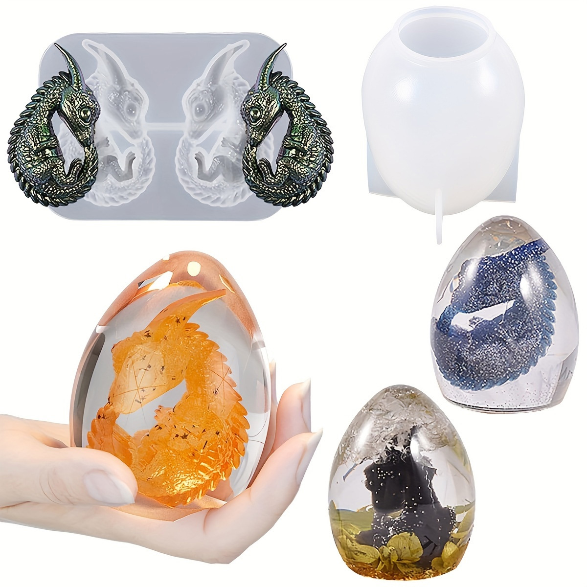 Silicone Dragon Egg Molds, 2-P - Resin Craft Ideas 评论和价格