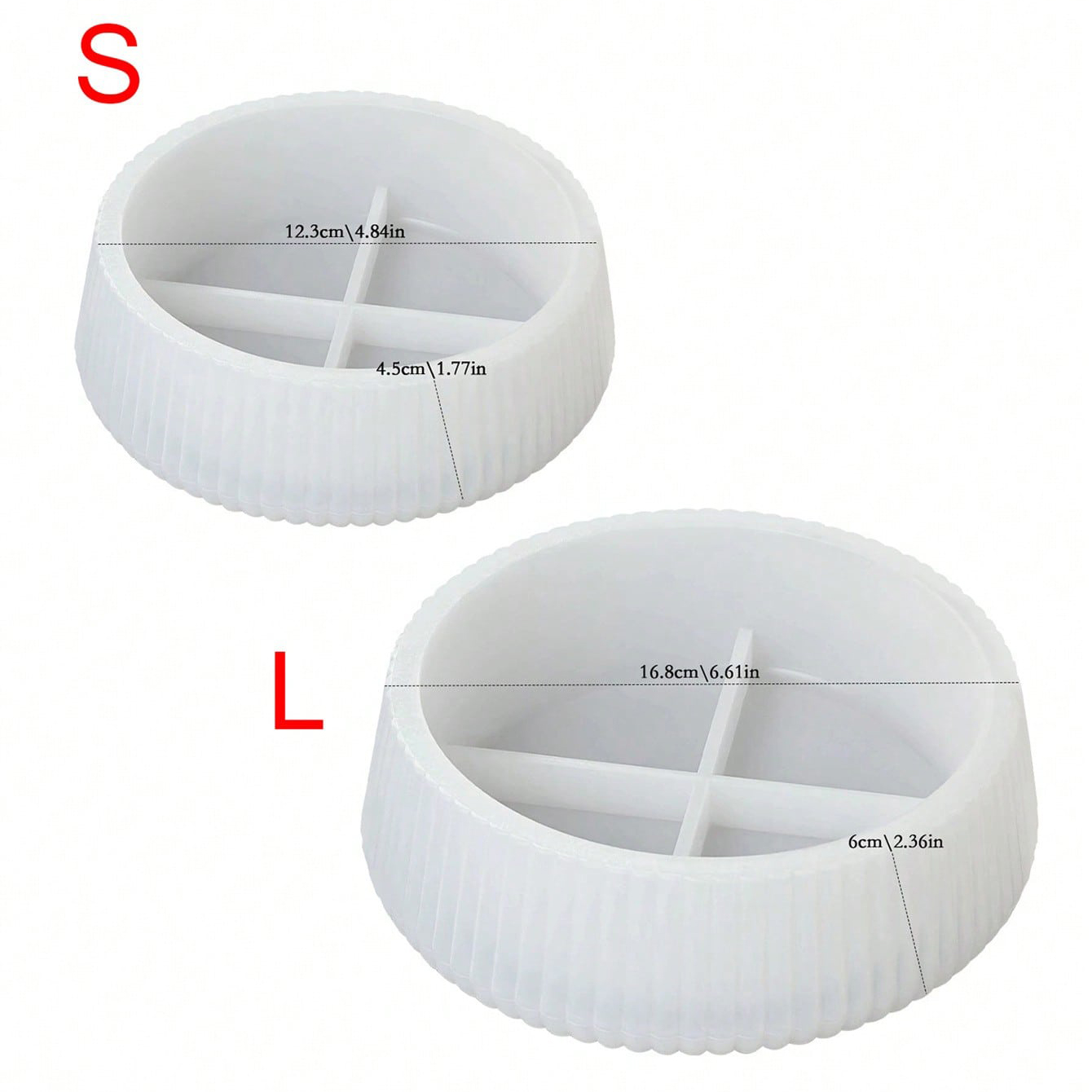 1pc Oversized Round Striped St - Serving Tray Mold 评论和价格
