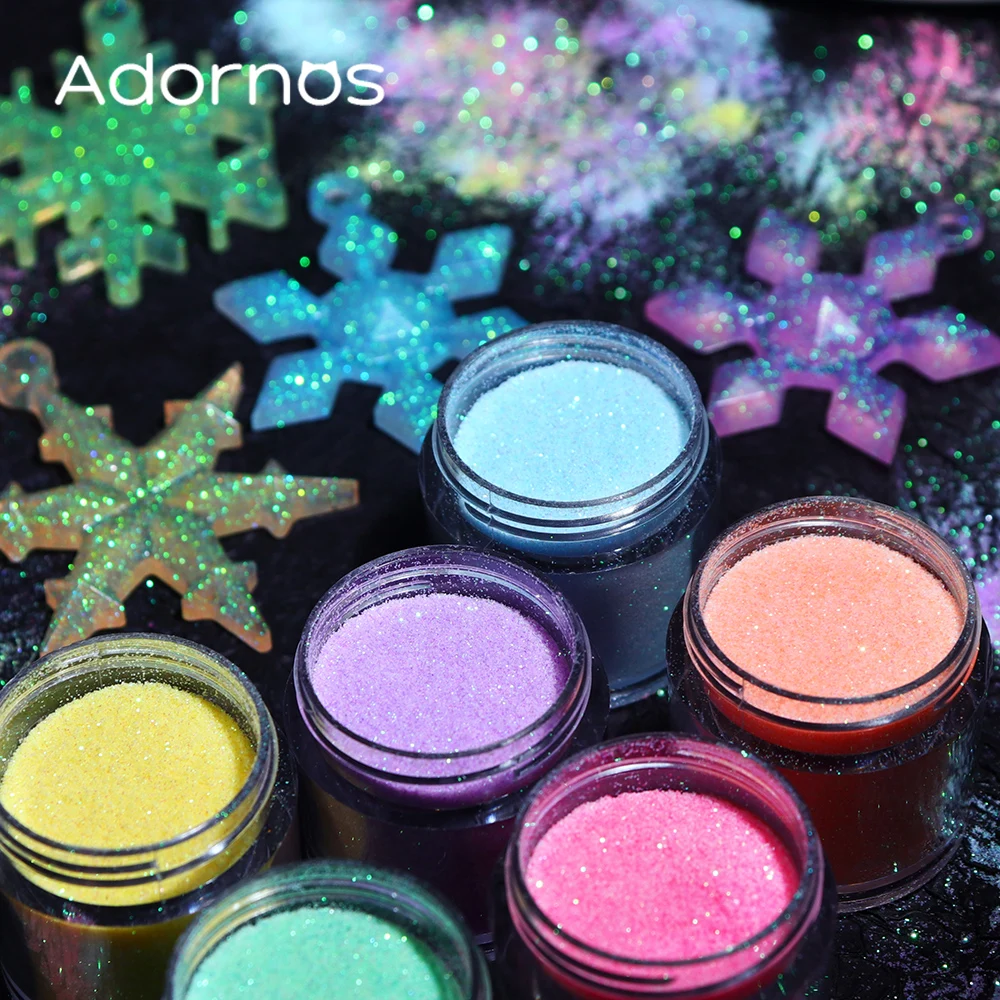Iridescent Glitter Sugar Powde - Resin Pigment Set 评论和价格