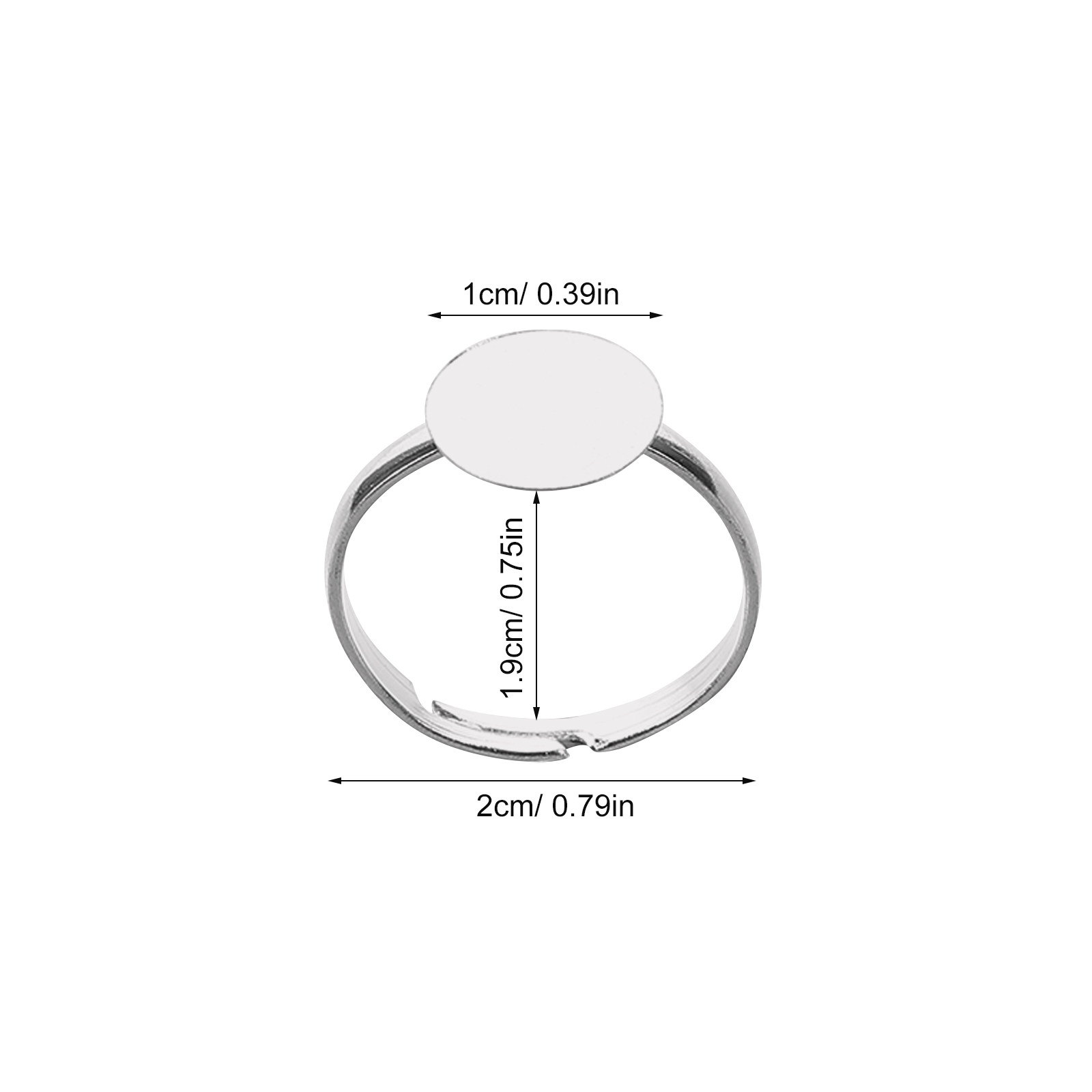 20Pcs Adjustable Blank Ring Fi - Resin Craft Supplies 评论和价格
