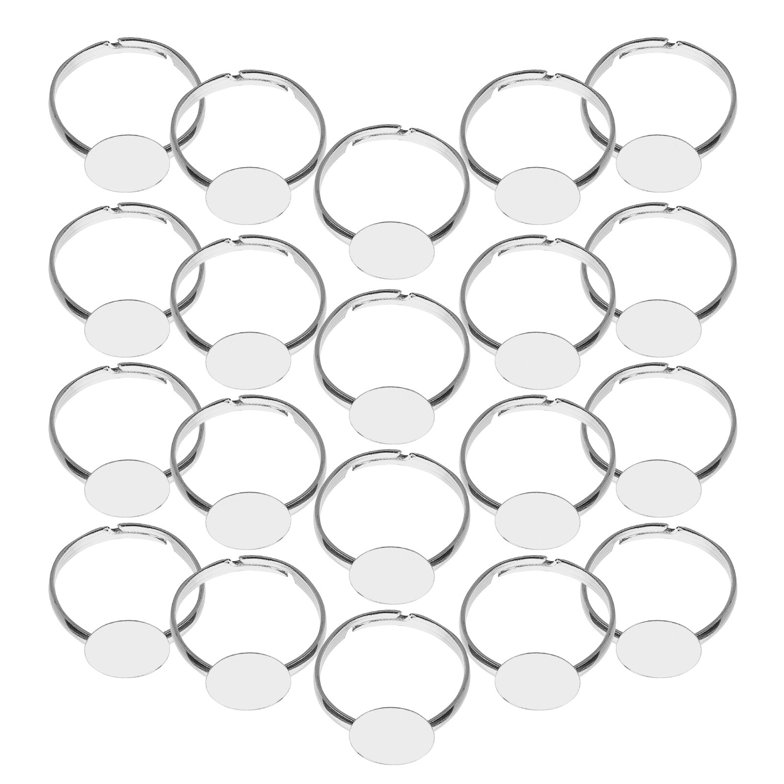 20Pcs Adjustable Blank Ring Fi - Resin Craft Supplies 评论和价格