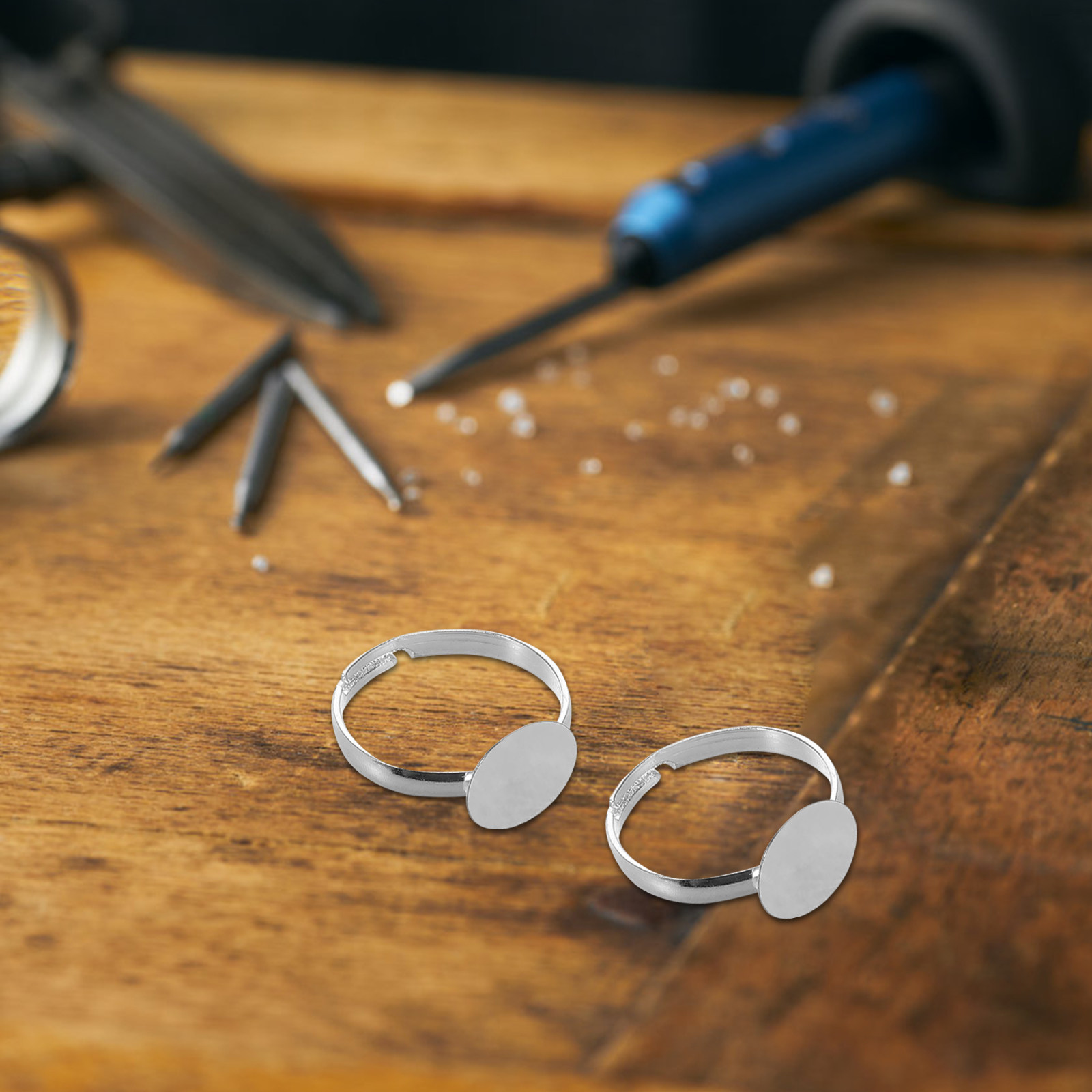 20Pcs Adjustable Blank Ring Fi - Resin Craft Supplies 评论和价格