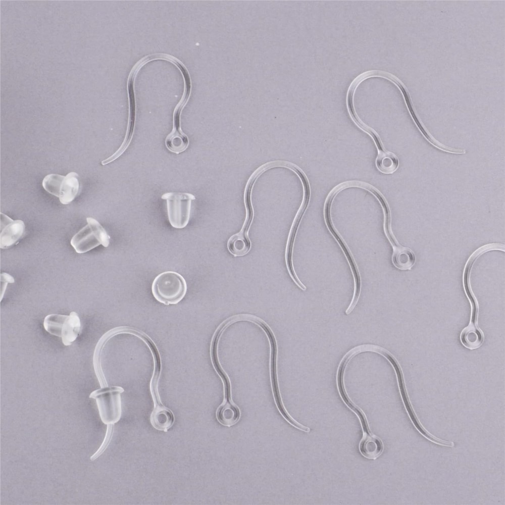 40pcs Clear Plastic Earring Ho - Resin Craft Projects 评论和价格