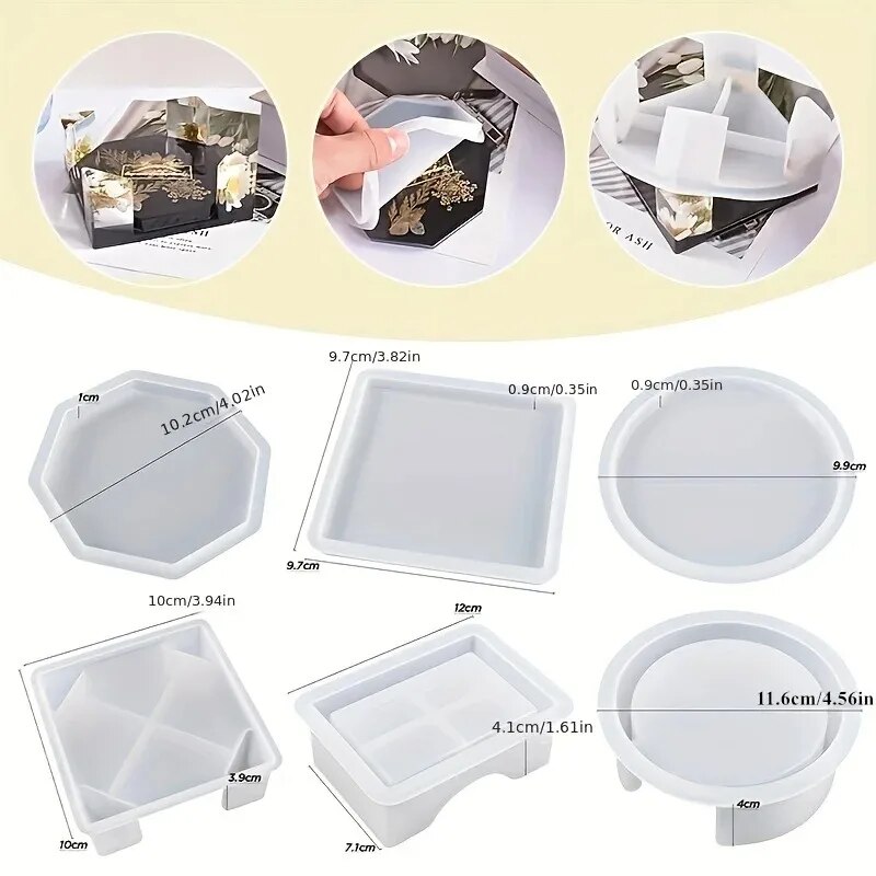 Coaster Resin Molds Set Includ - Serving Tray Mold 评论和价格