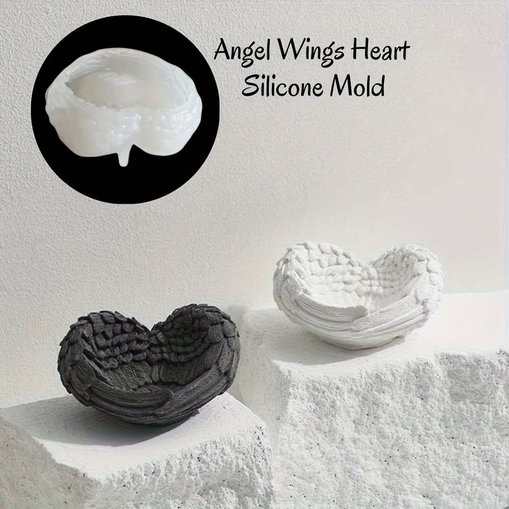 1pc Angel Wing Heart Silicone  - Resin Craft Ideas 评论和价格