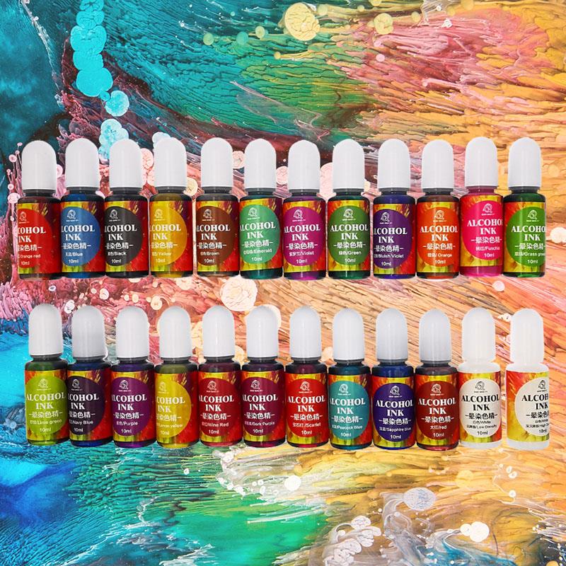 24 Color 10ml Art Ink Alcohol  - Resin Dye Alcohol 评论和价格
