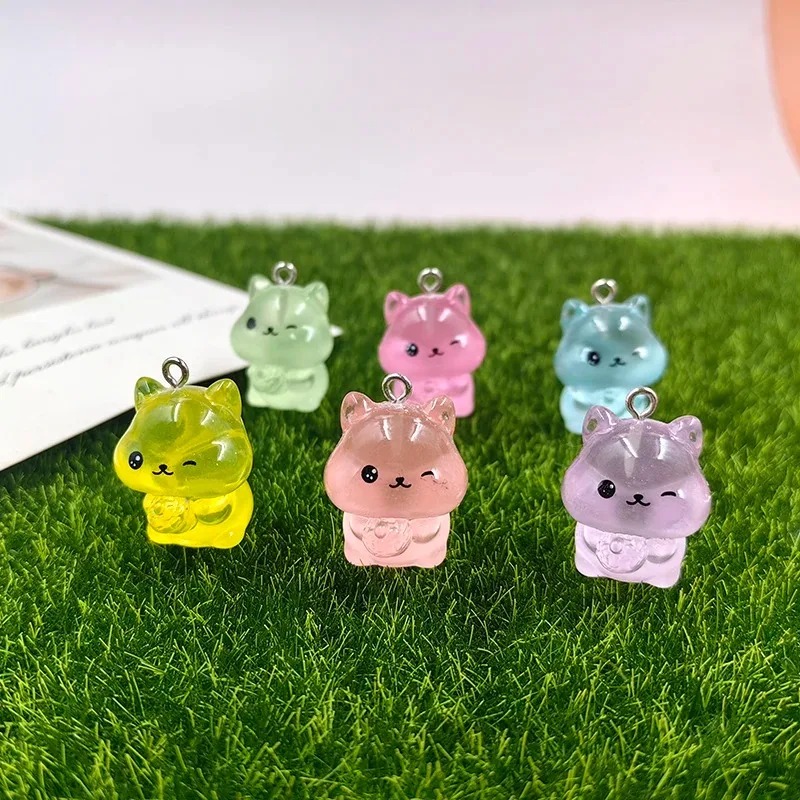 10Pcs Glow In The Dark Kawaii  - Resin Craft Supplies 评论和价格