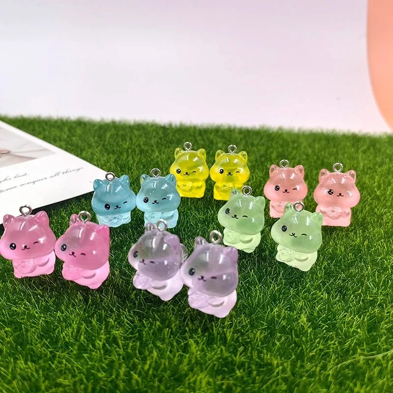 10Pcs Glow In The Dark Kawaii  - Resin Craft Supplies 评论和价格
