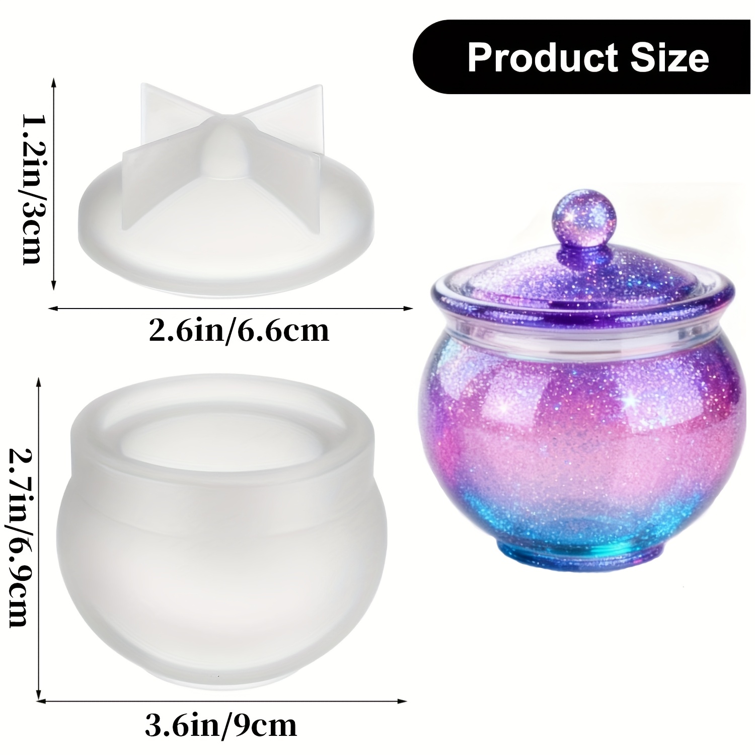 1 set of round resin can molds - Resin Jewelry Kit 评论和价格
