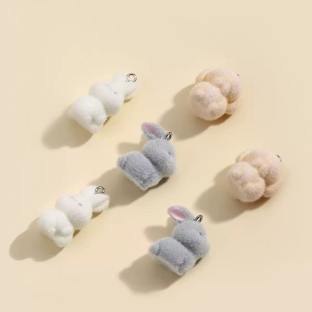 10pcs Flocking Little Rabbit R - Resin Craft Projects 评论和价格