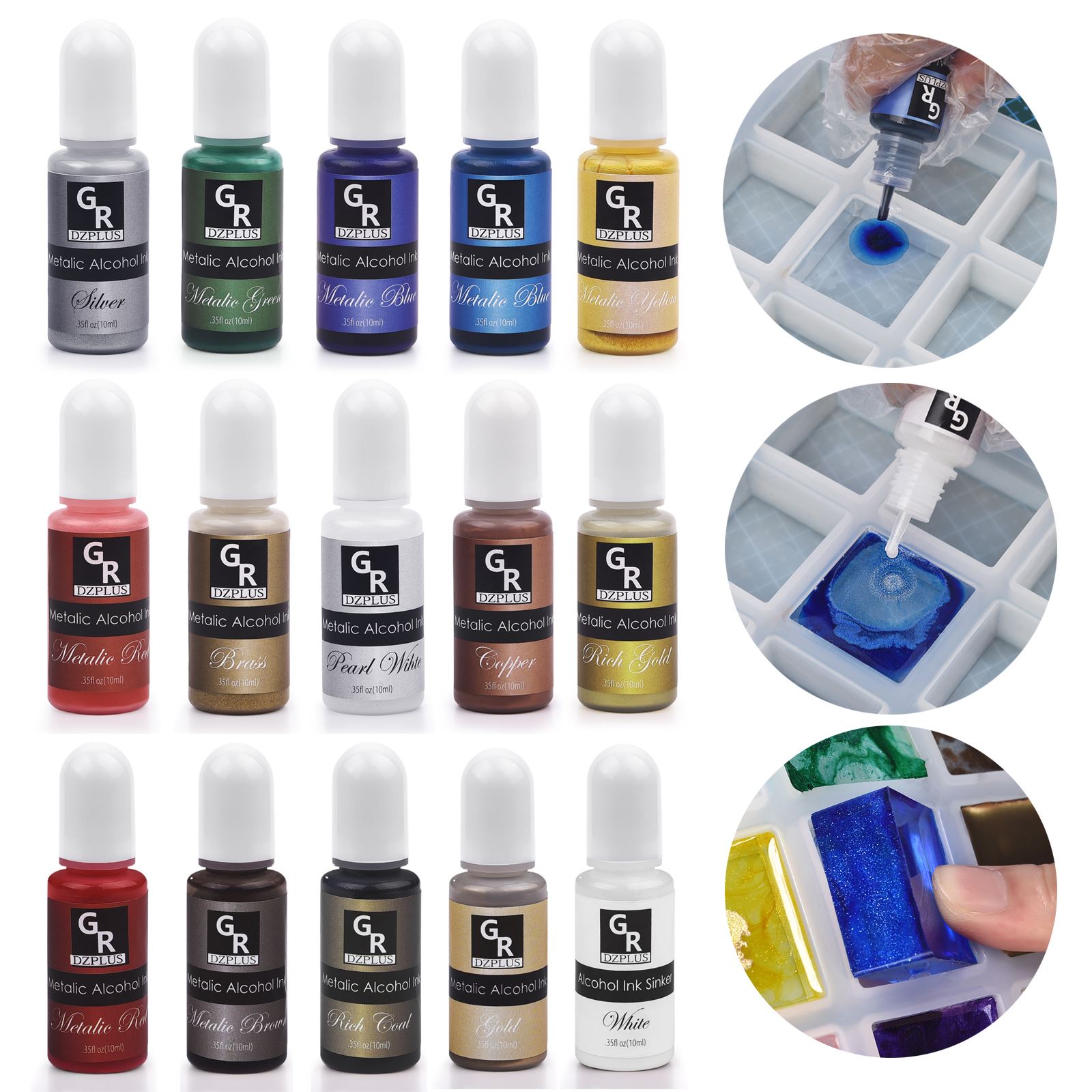 1 Set Resin Pigment Kit Art In - Resin Dye Alcohol 评论和价格